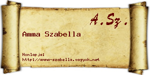 Amma Szabella névjegykártya